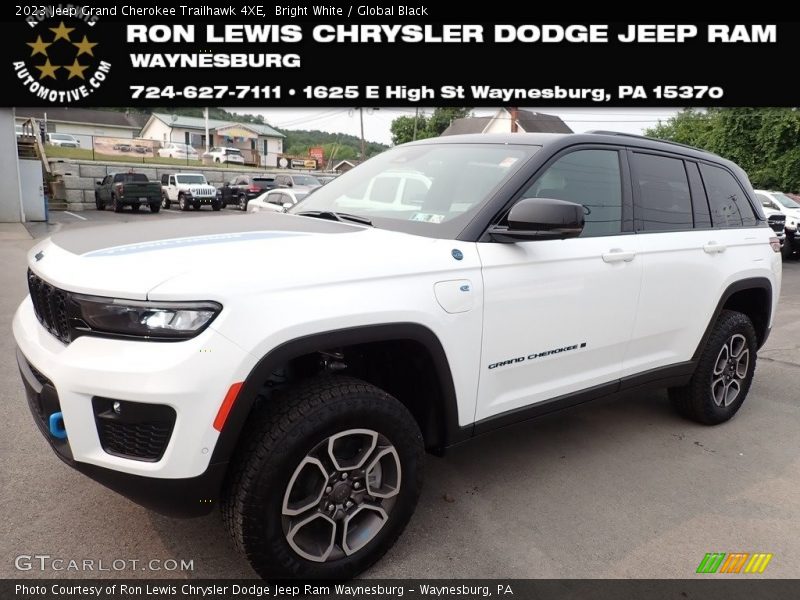 Bright White / Global Black 2023 Jeep Grand Cherokee Trailhawk 4XE