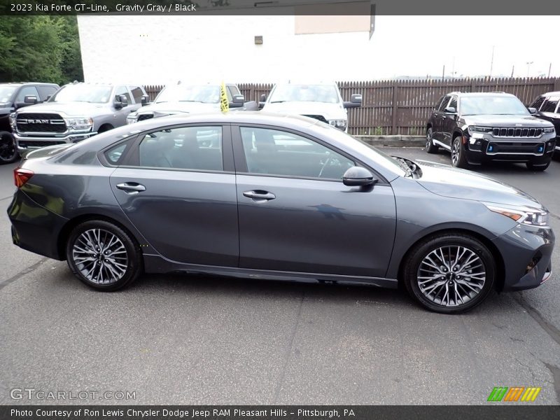 Gravity Gray / Black 2023 Kia Forte GT-Line