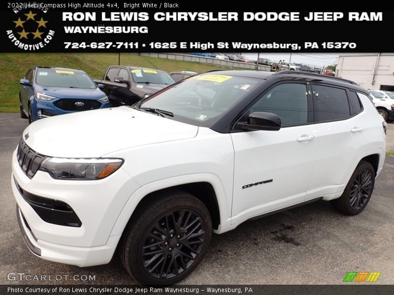 Bright White / Black 2022 Jeep Compass High Altitude 4x4