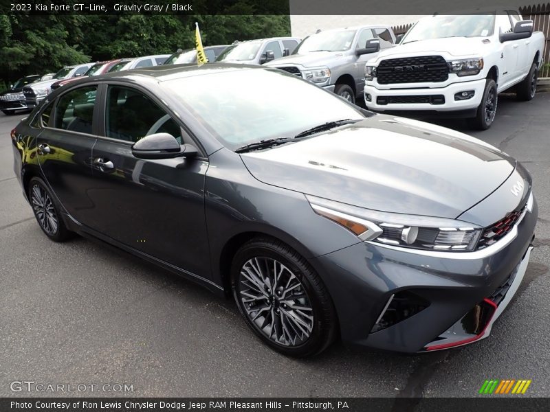 Gravity Gray / Black 2023 Kia Forte GT-Line