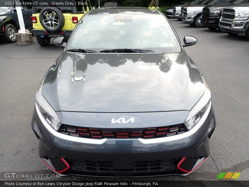 Gravity Gray / Black 2023 Kia Forte GT-Line