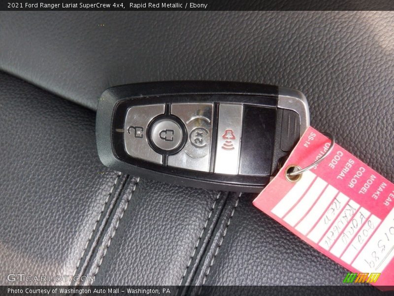 Keys of 2021 Ranger Lariat SuperCrew 4x4