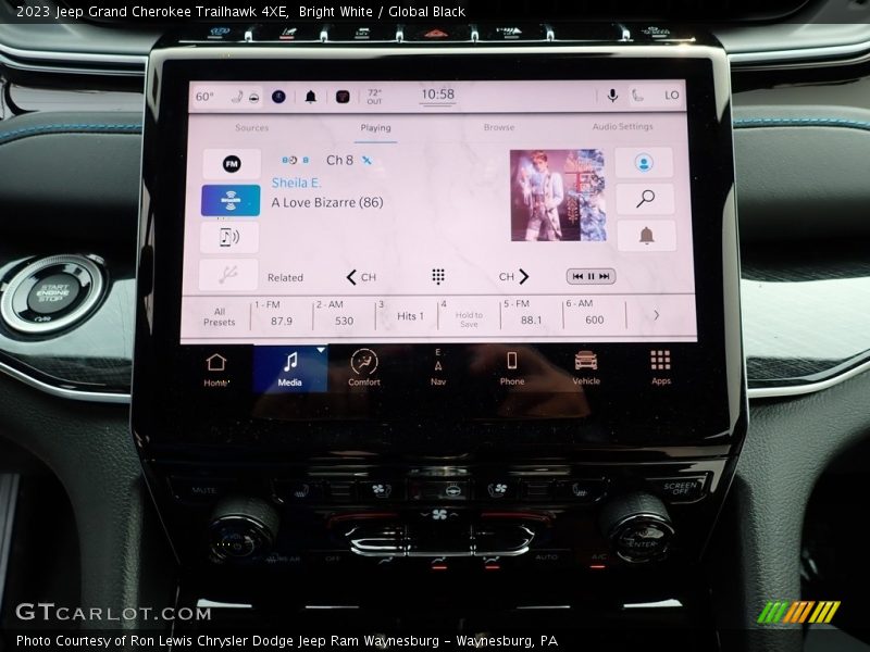 Bright White / Global Black 2023 Jeep Grand Cherokee Trailhawk 4XE
