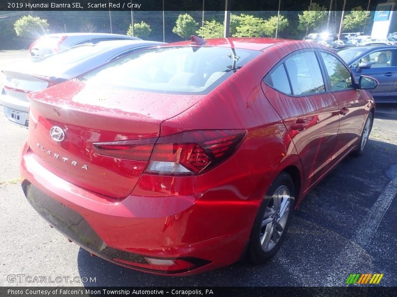 Scarlet Red / Gray 2019 Hyundai Elantra SEL
