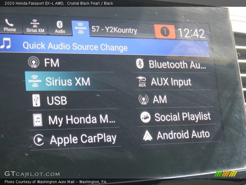 Crystal Black Pearl / Black 2020 Honda Passport EX-L AWD