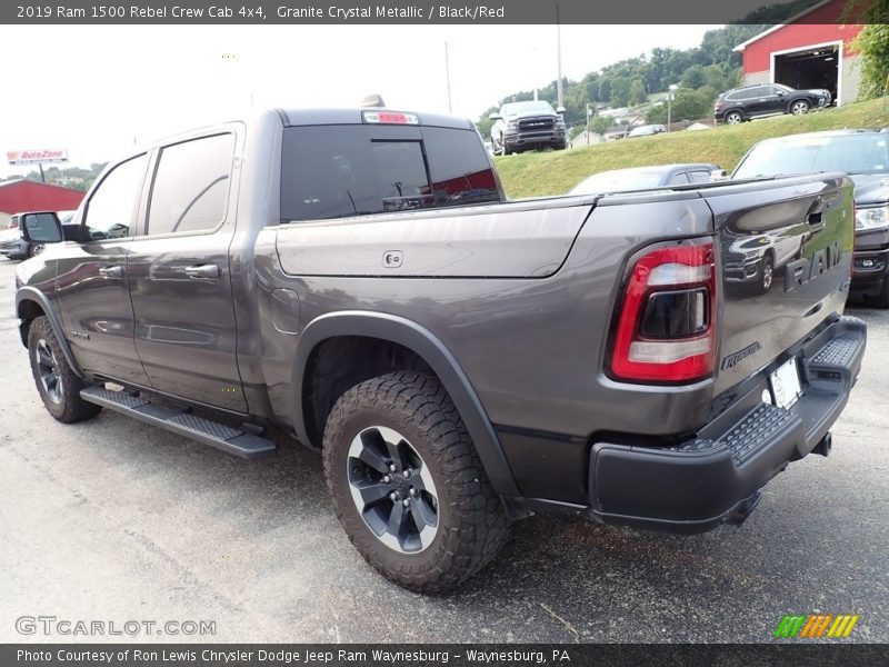 Granite Crystal Metallic / Black/Red 2019 Ram 1500 Rebel Crew Cab 4x4