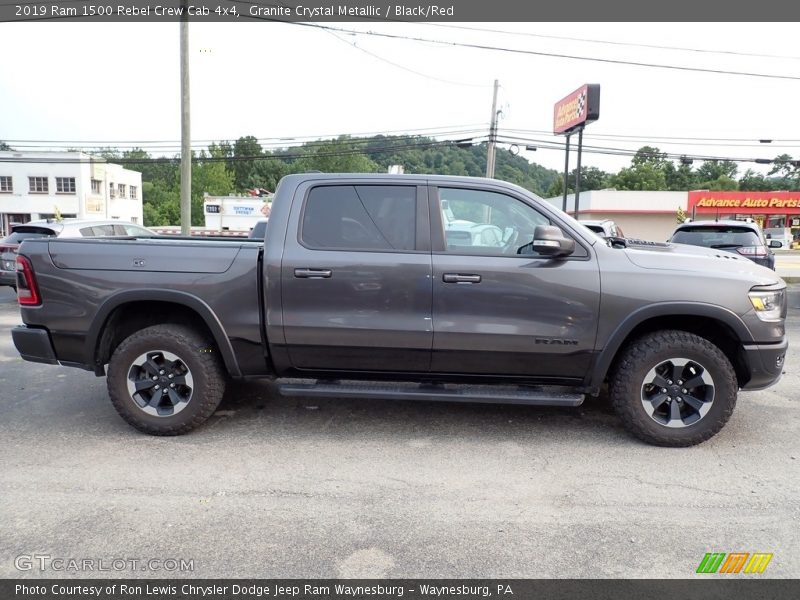 Granite Crystal Metallic / Black/Red 2019 Ram 1500 Rebel Crew Cab 4x4