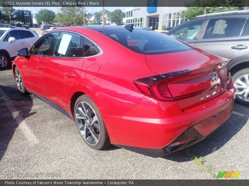 Calypso Red / Black 2021 Hyundai Sonata SEL Plus