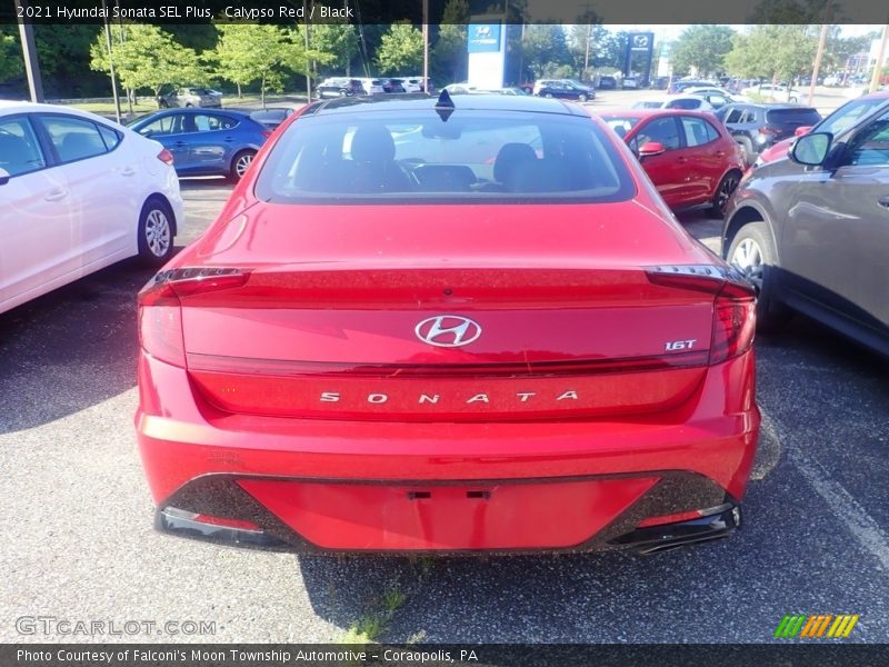 Calypso Red / Black 2021 Hyundai Sonata SEL Plus