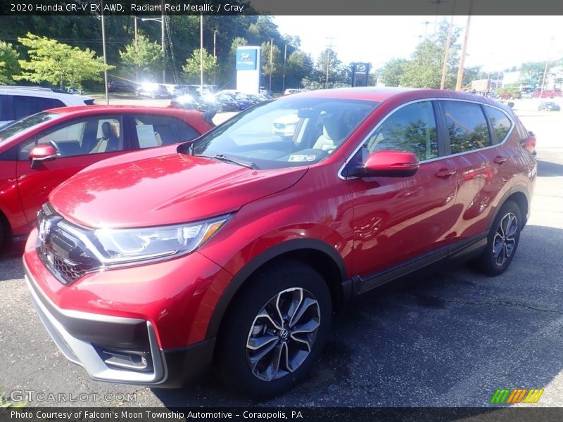 Radiant Red Metallic / Gray 2020 Honda CR-V EX AWD