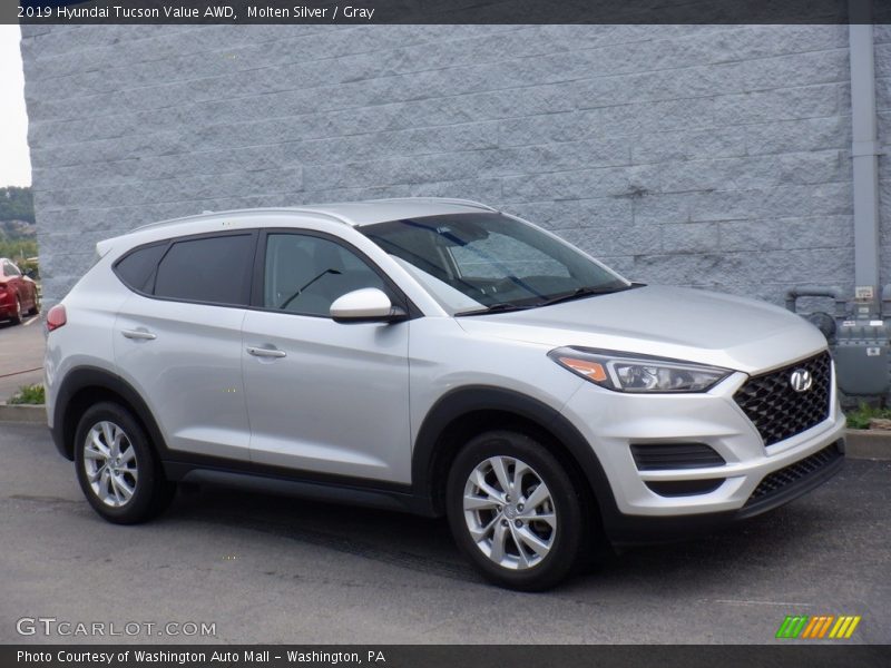 Molten Silver / Gray 2019 Hyundai Tucson Value AWD