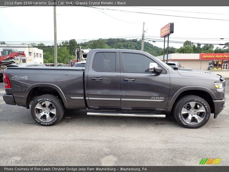 Granite Crystal Metallic / Black 2019 Ram 1500 Laramie Quad Cab 4x4