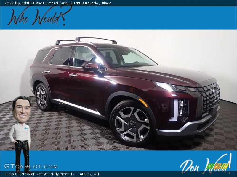 Sierra Burgundy / Black 2023 Hyundai Palisade Limited AWD
