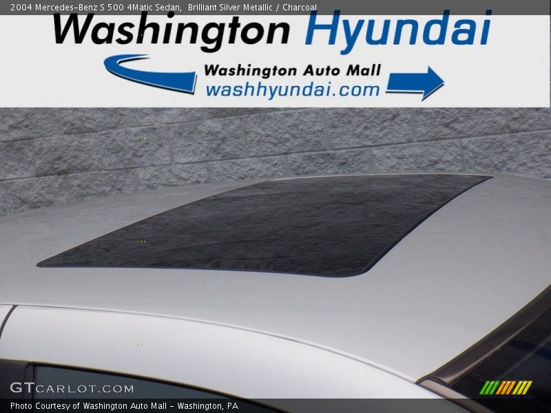 Brilliant Silver Metallic / Charcoal 2004 Mercedes-Benz S 500 4Matic Sedan