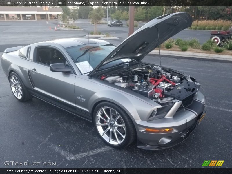 Vapor Silver Metallic / Charcoal Black 2008 Ford Mustang Shelby GT500 Super Snake