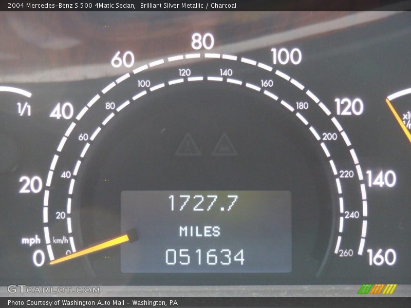 Brilliant Silver Metallic / Charcoal 2004 Mercedes-Benz S 500 4Matic Sedan