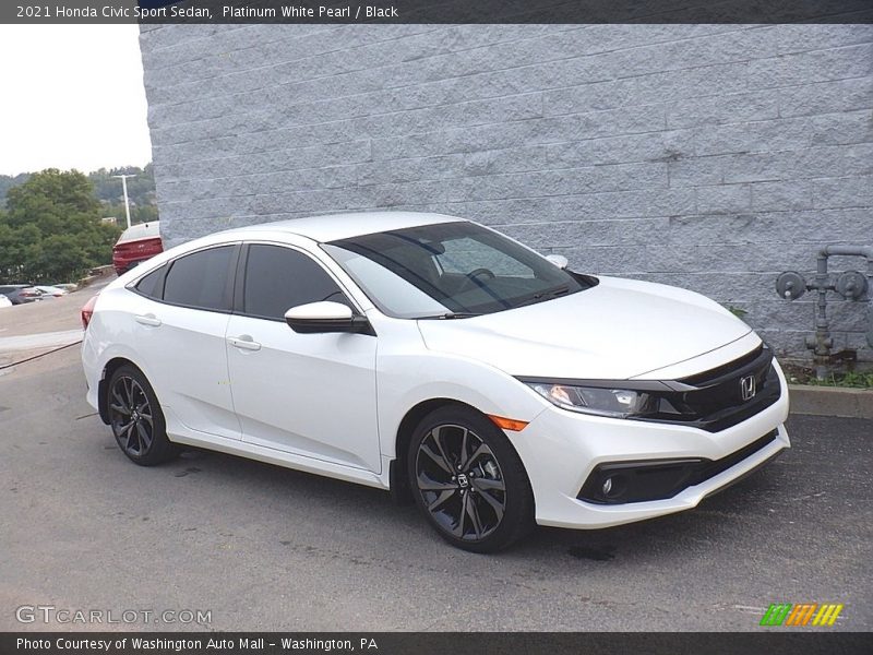 Front 3/4 View of 2021 Civic Sport Sedan