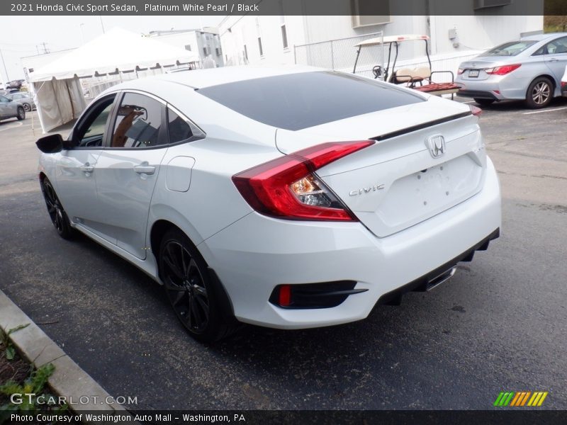 Platinum White Pearl / Black 2021 Honda Civic Sport Sedan