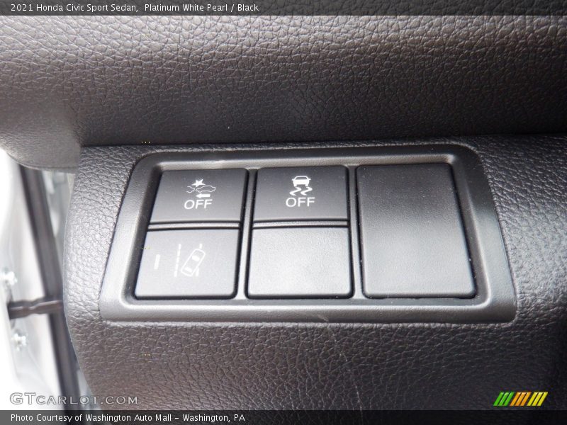Platinum White Pearl / Black 2021 Honda Civic Sport Sedan