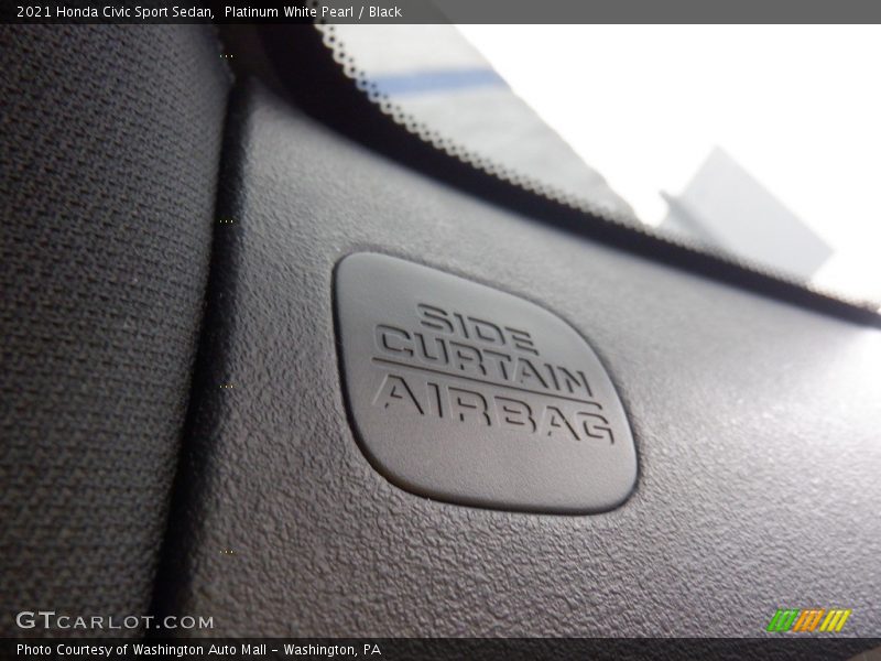 Platinum White Pearl / Black 2021 Honda Civic Sport Sedan