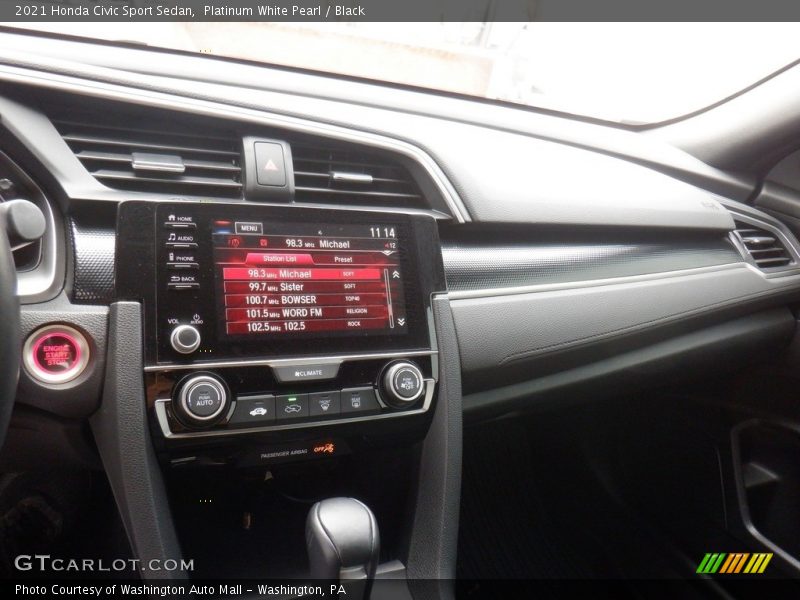 Dashboard of 2021 Civic Sport Sedan