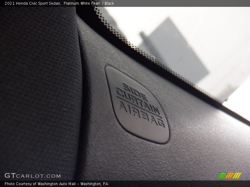 Platinum White Pearl / Black 2021 Honda Civic Sport Sedan