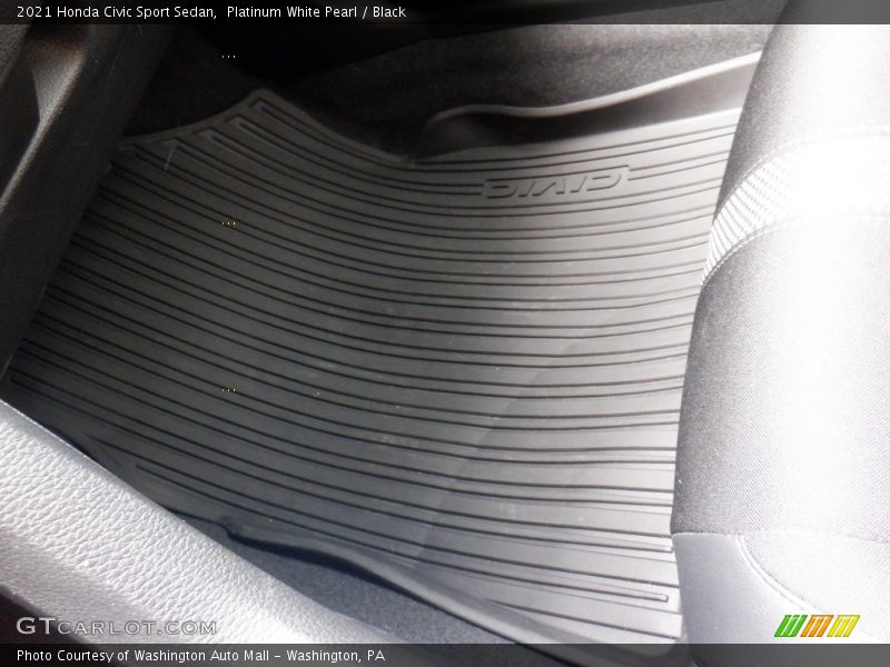 Platinum White Pearl / Black 2021 Honda Civic Sport Sedan