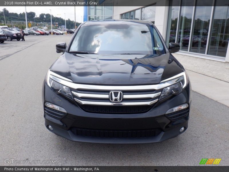 Crystal Black Pearl / Gray 2018 Honda Pilot EX-L AWD