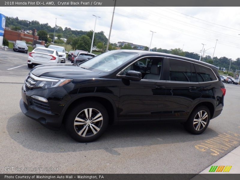 Crystal Black Pearl / Gray 2018 Honda Pilot EX-L AWD