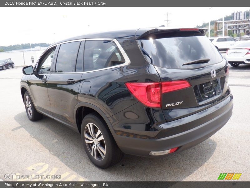 Crystal Black Pearl / Gray 2018 Honda Pilot EX-L AWD