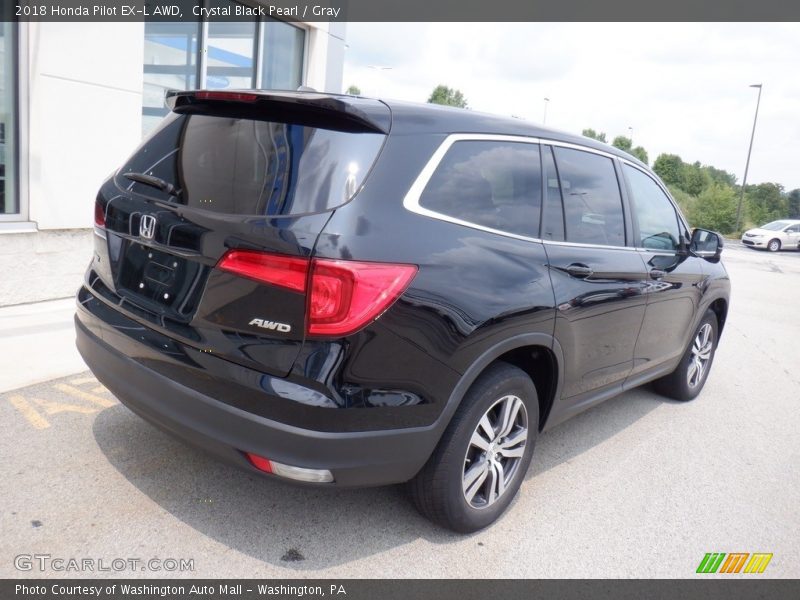 Crystal Black Pearl / Gray 2018 Honda Pilot EX-L AWD