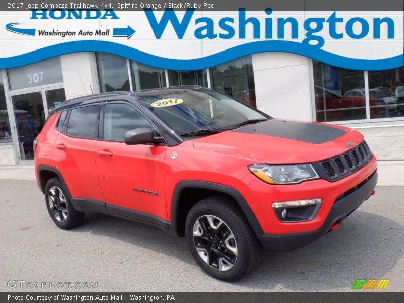 Spitfire Orange / Black/Ruby Red 2017 Jeep Compass Trailhawk 4x4