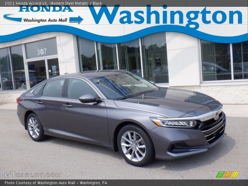 Modern Steel Metallic / Black 2021 Honda Accord LX