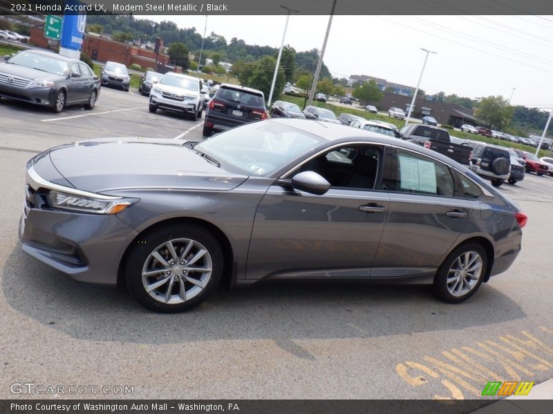Modern Steel Metallic / Black 2021 Honda Accord LX