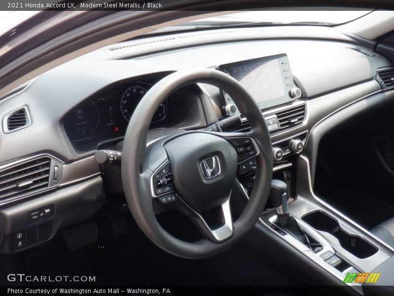 Modern Steel Metallic / Black 2021 Honda Accord LX