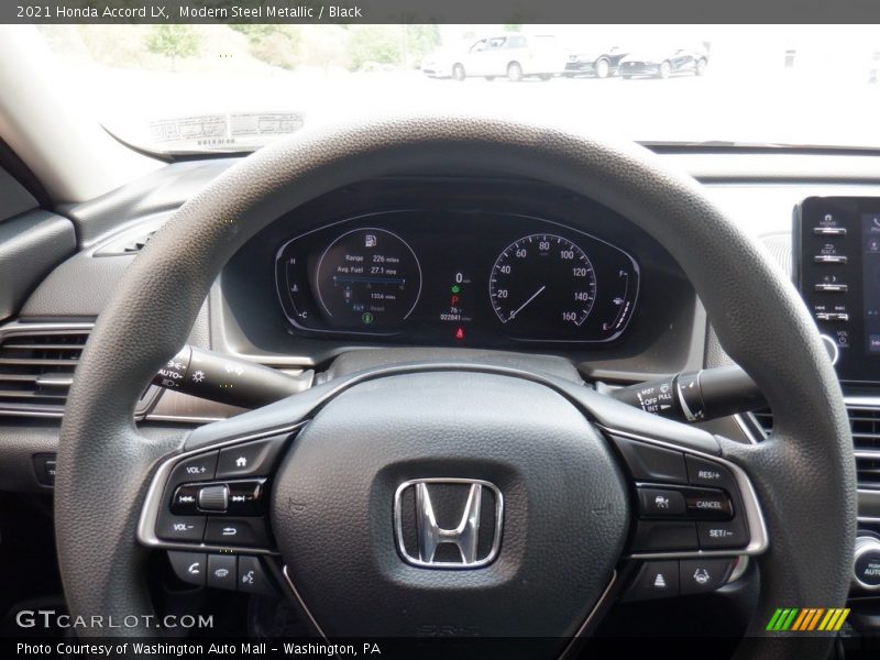 Modern Steel Metallic / Black 2021 Honda Accord LX