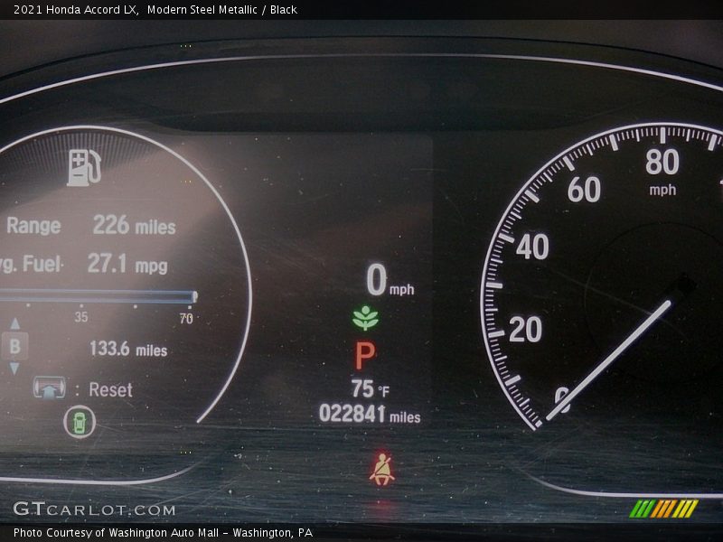 Modern Steel Metallic / Black 2021 Honda Accord LX