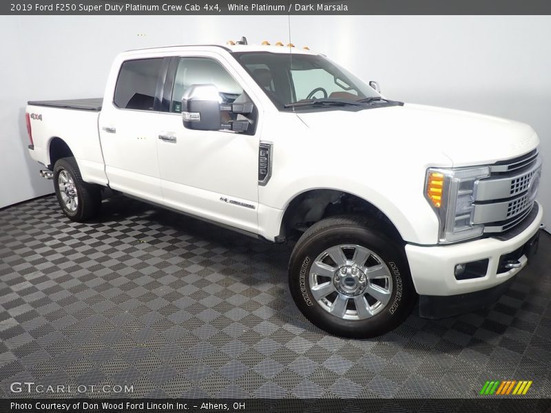 White Platinum / Dark Marsala 2019 Ford F250 Super Duty Platinum Crew Cab 4x4