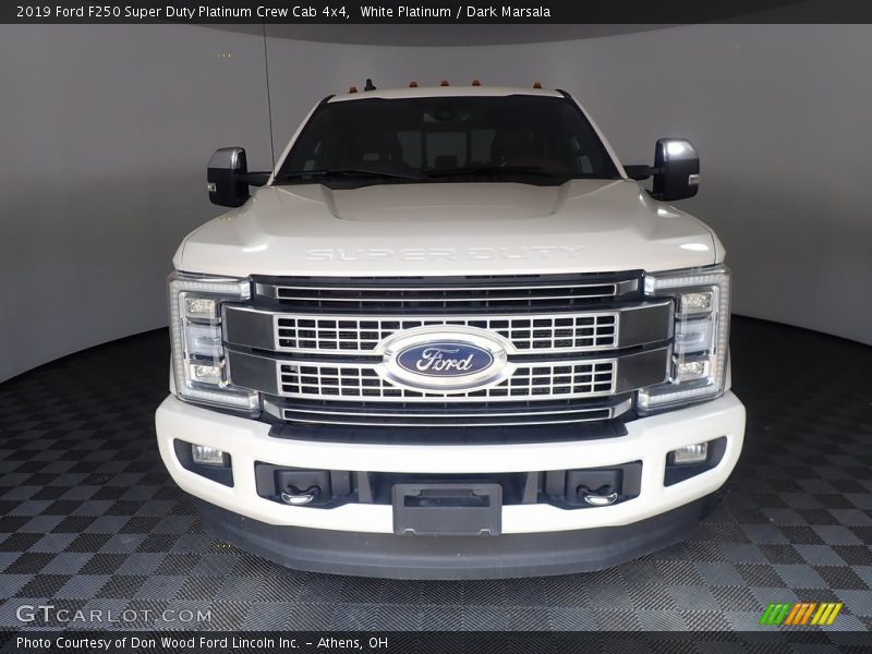 White Platinum / Dark Marsala 2019 Ford F250 Super Duty Platinum Crew Cab 4x4