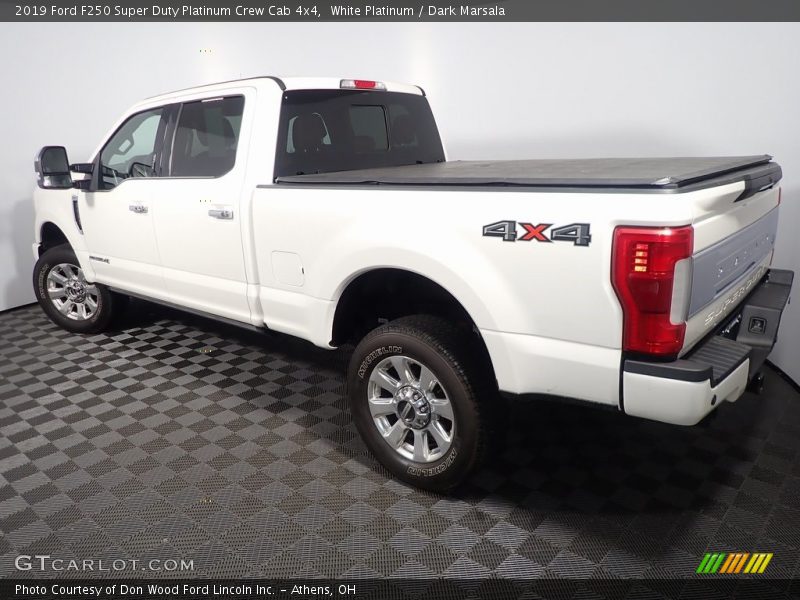 White Platinum / Dark Marsala 2019 Ford F250 Super Duty Platinum Crew Cab 4x4