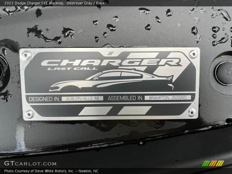 Destroyer Gray / Black 2023 Dodge Charger SXT Blacktop