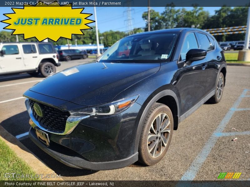Jet Black Mica / Parchment 2022 Mazda CX-5 S Premium AWD