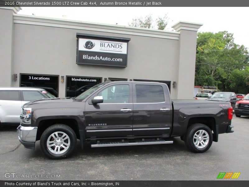 Autumn Bronze Metallic / Jet Black 2016 Chevrolet Silverado 1500 LTZ Crew Cab 4x4