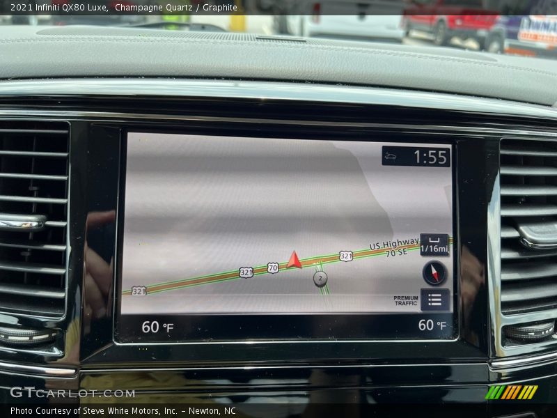 Navigation of 2021 QX80 Luxe