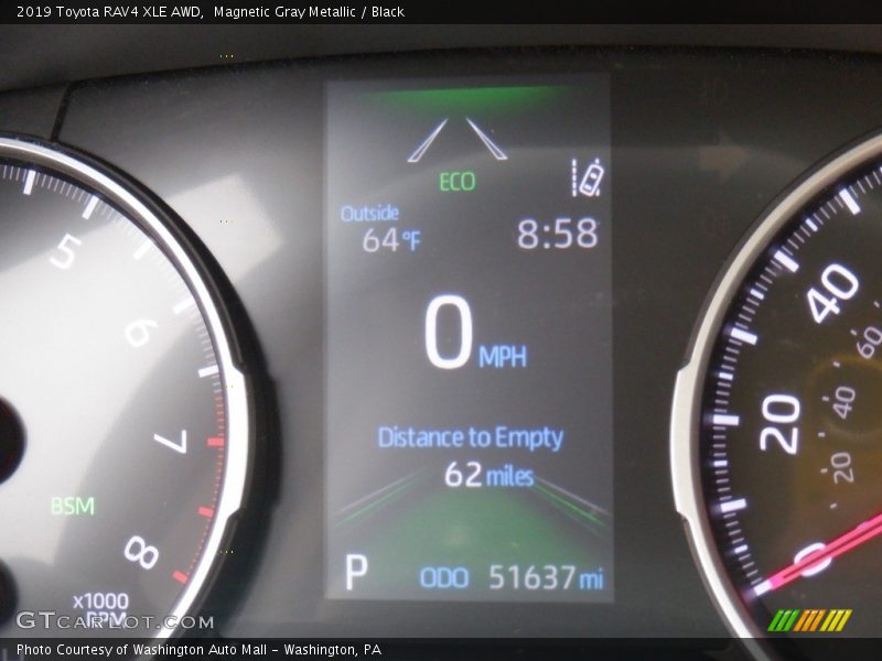 Magnetic Gray Metallic / Black 2019 Toyota RAV4 XLE AWD