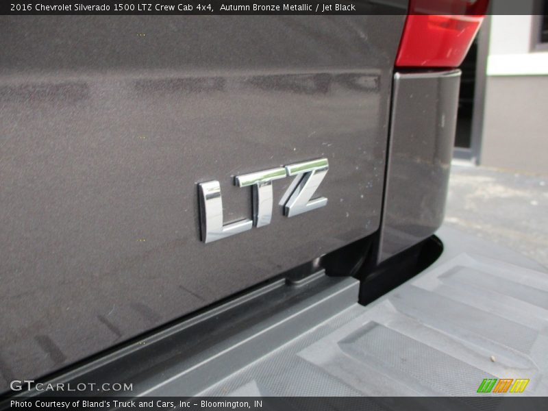 Autumn Bronze Metallic / Jet Black 2016 Chevrolet Silverado 1500 LTZ Crew Cab 4x4