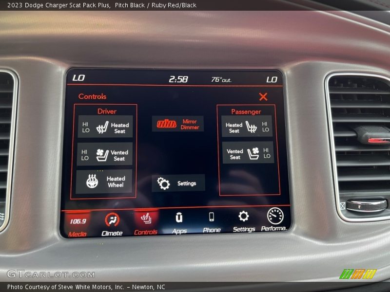 Pitch Black / Ruby Red/Black 2023 Dodge Charger Scat Pack Plus