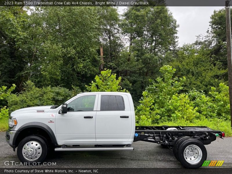 Bright White / Diesel Gray/Black 2023 Ram 5500 Tradesman Crew Cab 4x4 Chassis