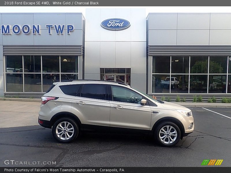 White Gold / Charcoal Black 2018 Ford Escape SE 4WD