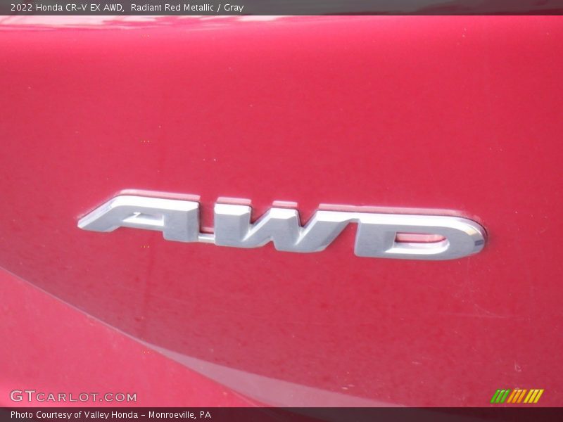 Radiant Red Metallic / Gray 2022 Honda CR-V EX AWD